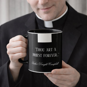 Mug Catholique prêtre Noir Clergé Collar Religieux