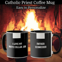 Catholique prêtre Noir Clergé Collar Religieux