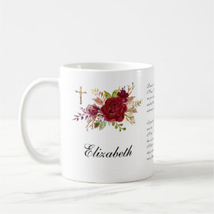 Mug Catholique Rose Crucifix Prière Bridesmaid