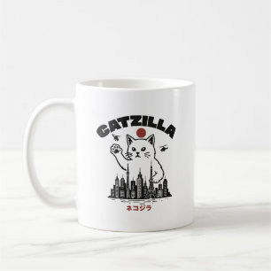 Mug Catzilla - Drôle Chat Godzilla Parodie