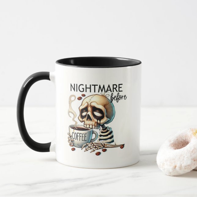 Mug Cauchemar avant café (Avec donut)
