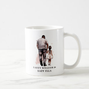 Mug Caution père et fille noire (8)