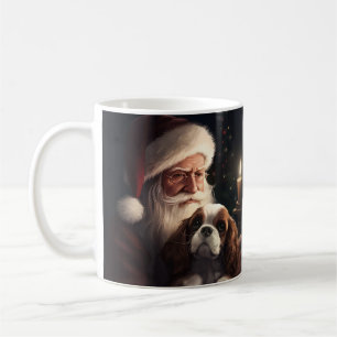 Mug Cavalier King avec le Père Noël Festif Noël