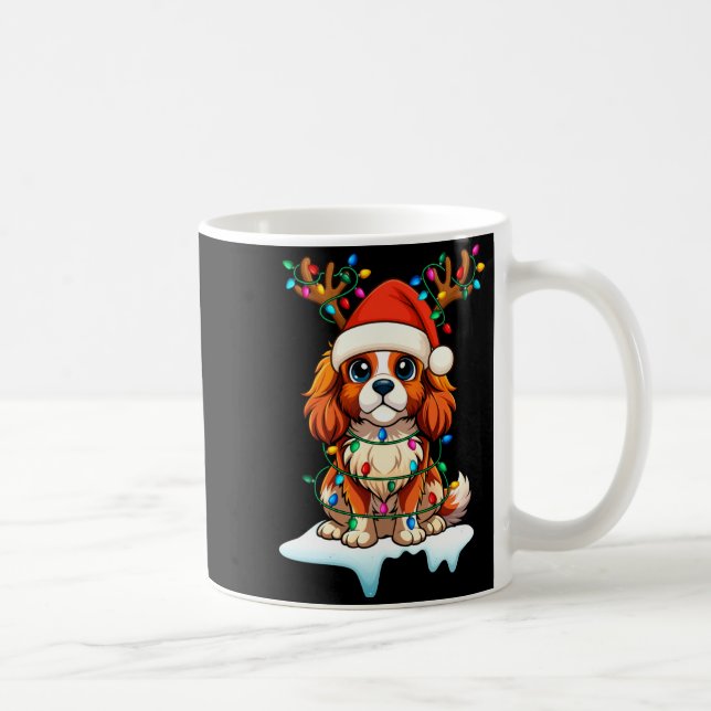 Mug Cavalier King Charles Spaniel Christmas Reindeer P (Droite)