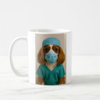 Mug Cavalier King Charles Spaniel en tenue de bloc opé