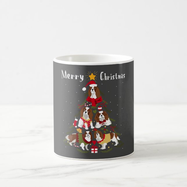Mug Cavalier King Charles Spaniel Tree Xmas (Centre)