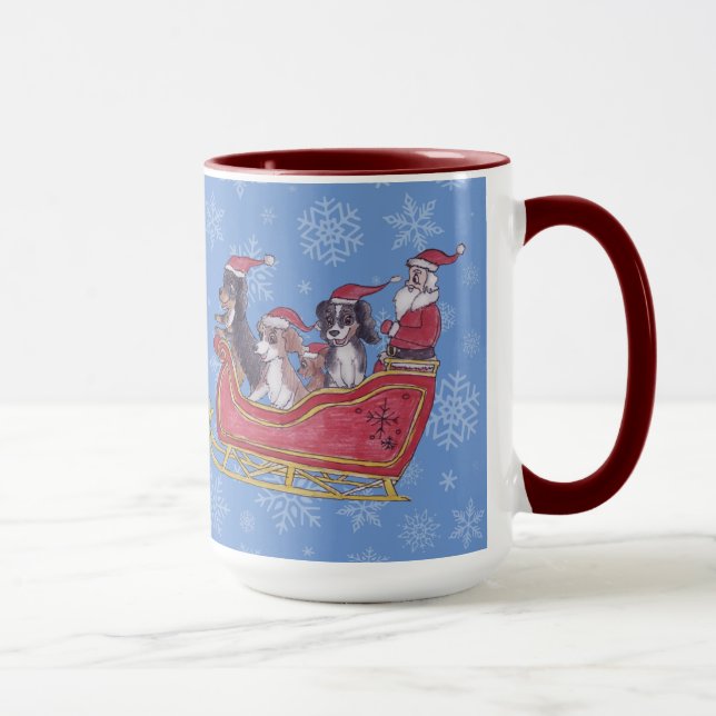 Mug Cavalier King Charles Spaniel Vacances d'hiver  (Droite)