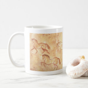 Mug Cave Drawing Painting of Horses