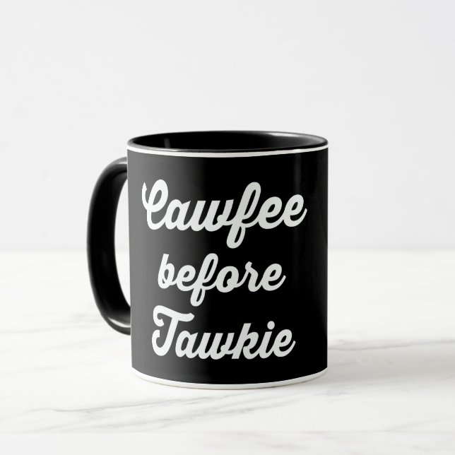 MUG CAWFEE AVANT TAWKIE, CAFÉ AVANT FILM PARLANT (Devant gauche)