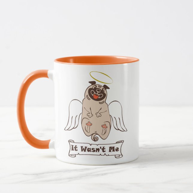 Mug Ce n'était pas moi ange carlin drôle citation Coff (Gauche)