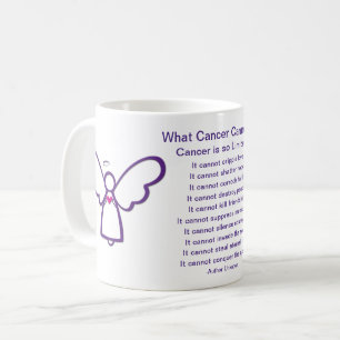 Mug Ce que le cancer ne peut pas faire Poème Art Café 