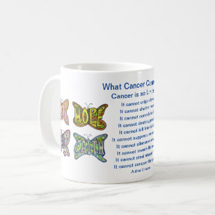 Mug Ce que le cancer ne peut pas faire Poème Papillon 