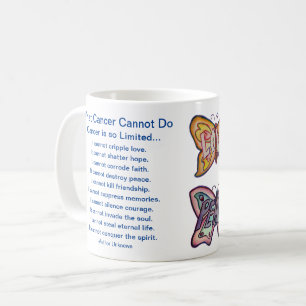 Mug Ce que le cancer ne peut pas faire Poème Papillons