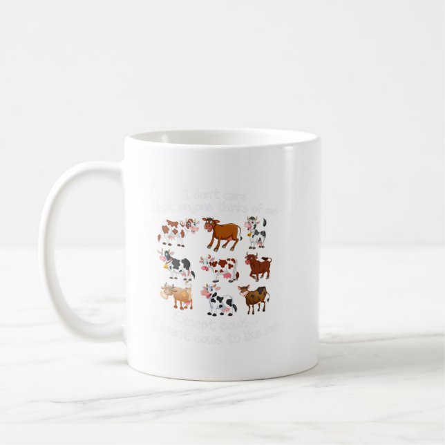 Mug Ce Que Quelqu'Un Pense De Moi, Sauf Les Vaches, M' (Gauche)