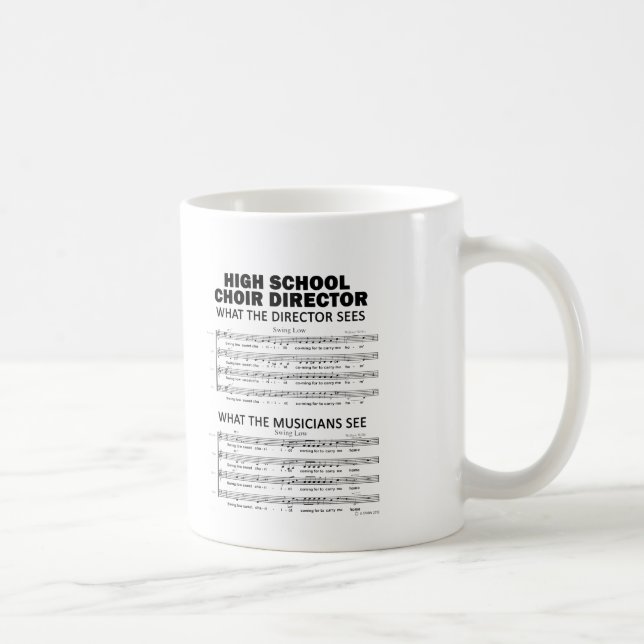 Mug Ce que voit la chorale du lycée (Droite)