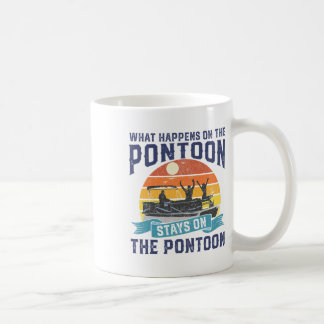 Mug Ce Qui Se Passe Sur Le Bateau Pontoon Funny Boatin