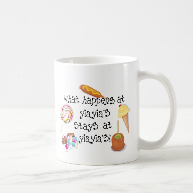 Mug Ce qui se produit aux SÉJOURS de YiaYia chez (Droite)