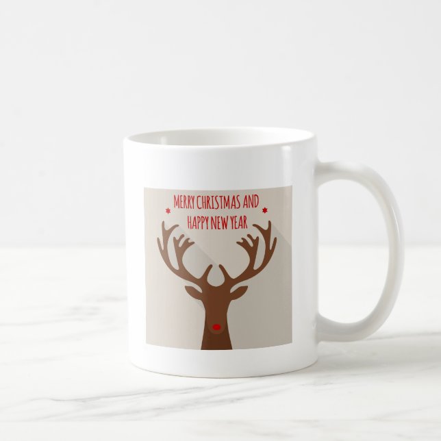 Mug Ceinture de rennes de Noël cool wapiti moderne (Droite)