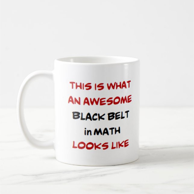 Mug ceinture noire en maths, génial (Gauche)