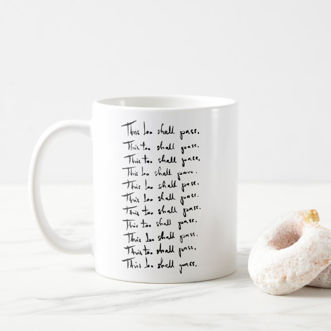 Mug Cela aussi passera ! Guillemet inspirant (Avec donut)