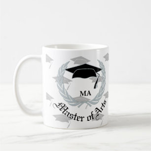 Mug Célébration argentée d'obtention du diplôme d'