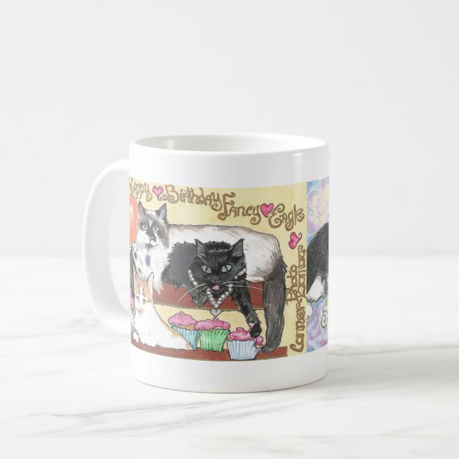 Mug Célébration d'anniversaire de Piperspuddycats de (Devant gauche)