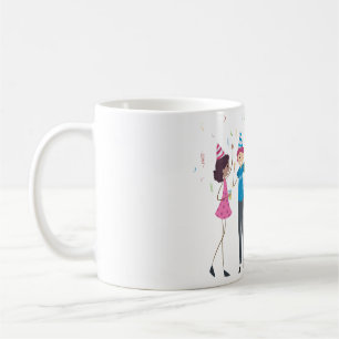 Mug Célébration de fête d'enfants de dessin animé colo
