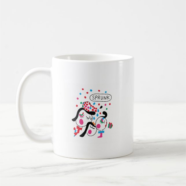 Mug Célébration de Sprunki - Art pour enfants par Yuho (Gauche)