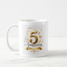 Célébration du 5e anniversaire de mariage or éléga
