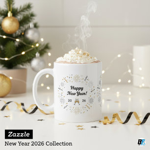 Mug Célébration élégante de la nouvelle année 2026