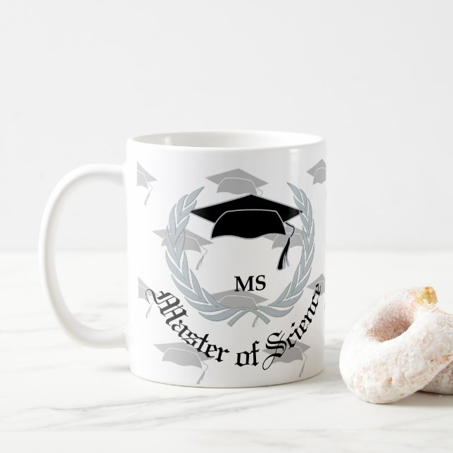 Mug Célébration principale argentée d'obtention du (Avec donut)