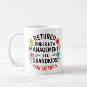 Mug Célébrer la retraite Colorful Typography Humour