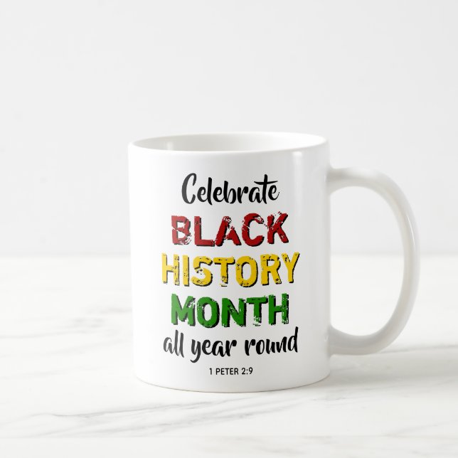 Mug CÉLÉBRER LE MOIS DE L'HISTOIRE NOIRE Bible chrétie (Droite)