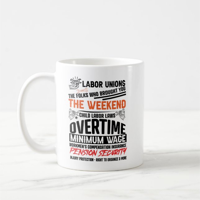 Mug Célébrons l'héritage des syndicats (Gauche)