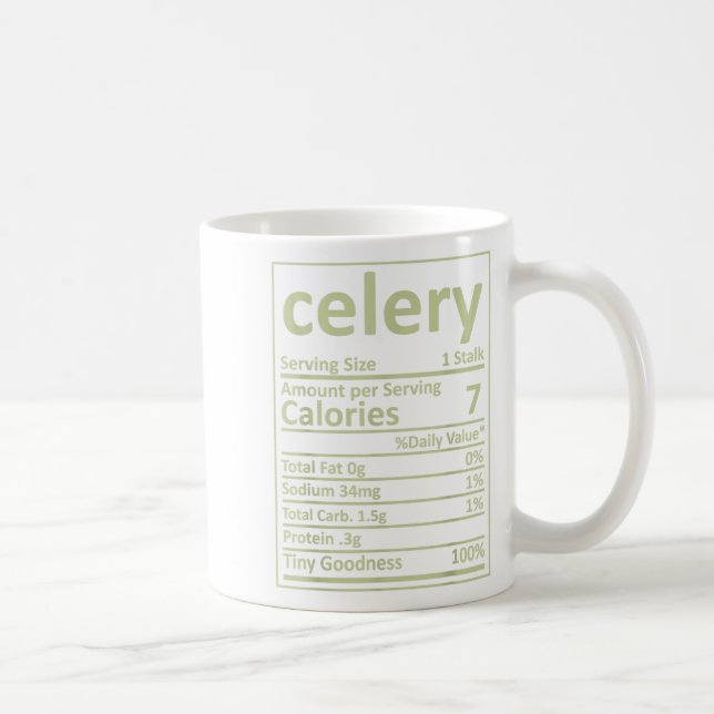 Mug Celery Nutrition Thanksgiving Costume alimentaire  (Droite)