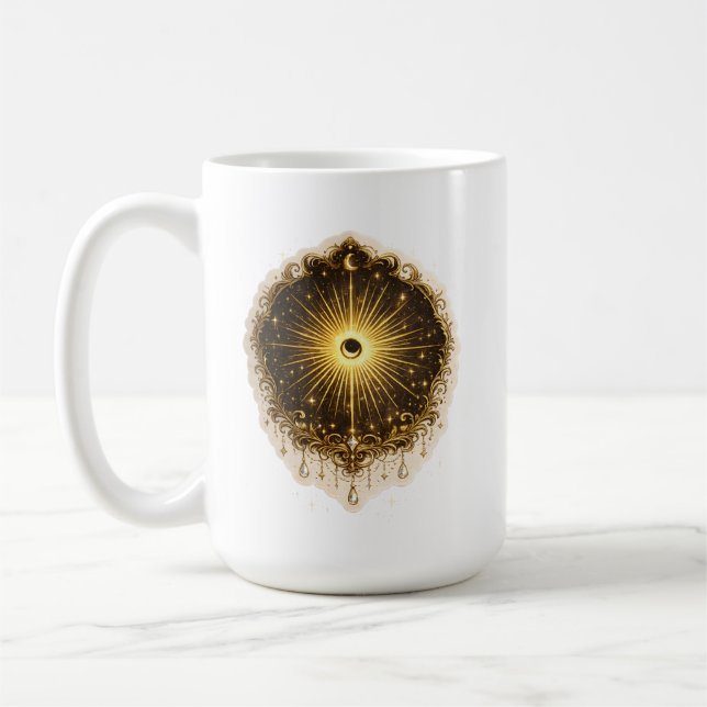 Mug Celestial Sun Moon Symbol Sacred Cosmic Balance (Gauche)