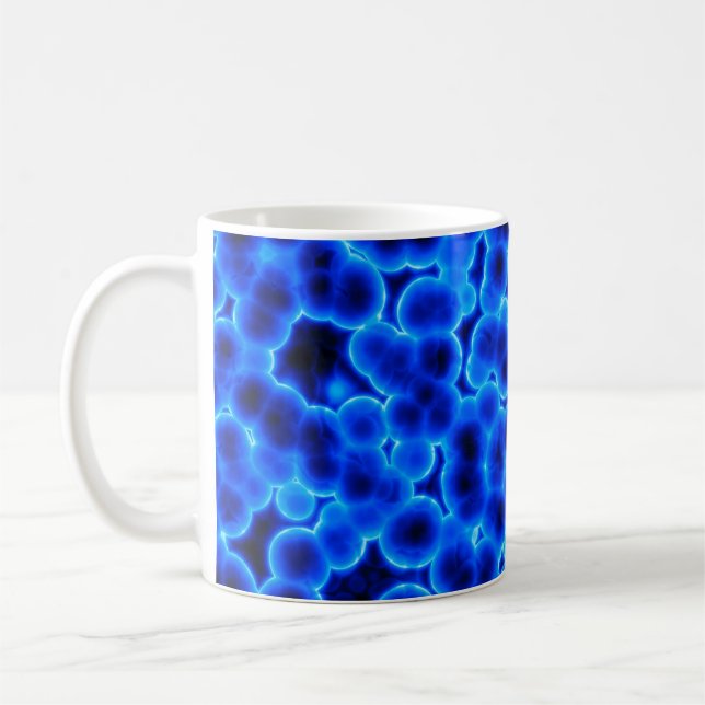 Mug Cellules 3D bleues (Gauche)