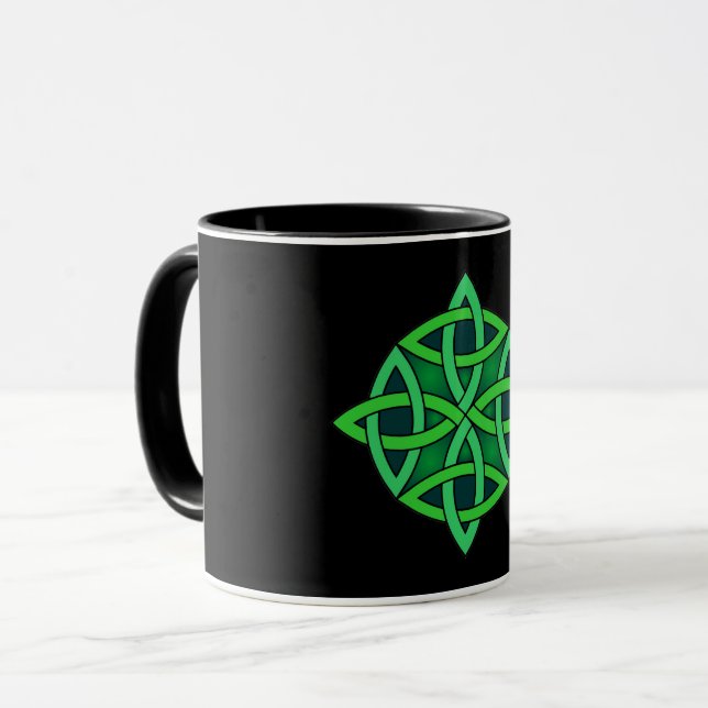 Mug celtique noeud irlande symbole antique païen irlan (Devant gauche)