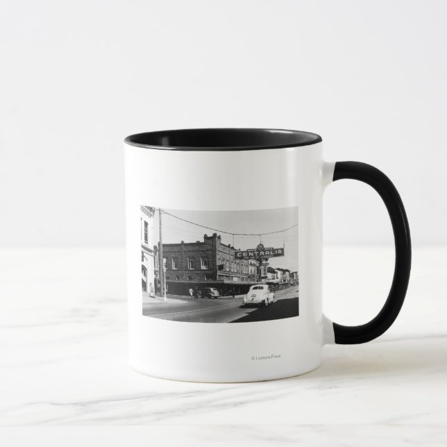 Mug Centralia, WA Town View Main Street Photographie (Droite)