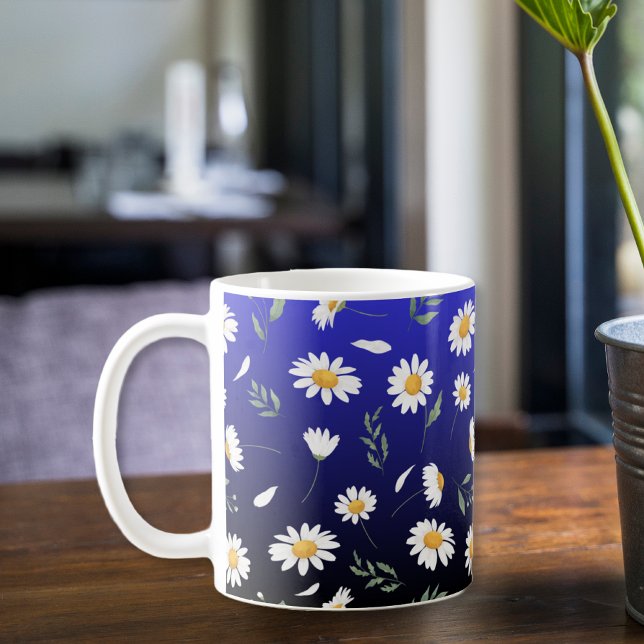 Mug Ceramic mug, Daisy coffee mug, tea cup (Créateur téléchargé)