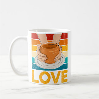 Mug Ceramics Artist - Love Pottery Retro Clay Pottery 