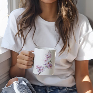 Mug Céramique Fleurs de Cerisier Roses
