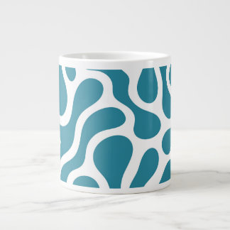 Mug Céramique Pattern Léopard Abstrait Bleu Teal
