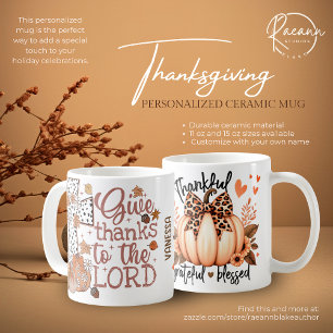Mug Céramique Personnalisé de Thanksgiving Fêtard