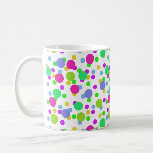 Mug Cercles abstraits sans couture amusant confetti po (Gauche)