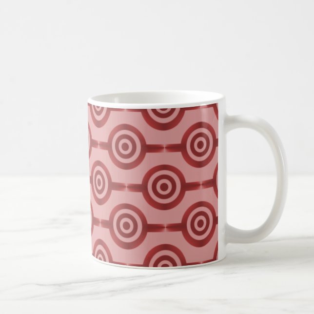 Mug Cercles branchés Mug, Rouge Crimson (Droite)