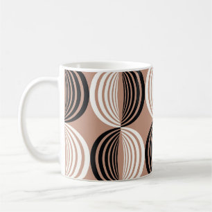 Mug Cercles Brown géométriques Conception transparente