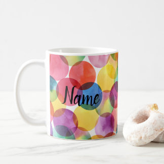 Mug Cercles d'aquarelle Style Céramique Nouveauté