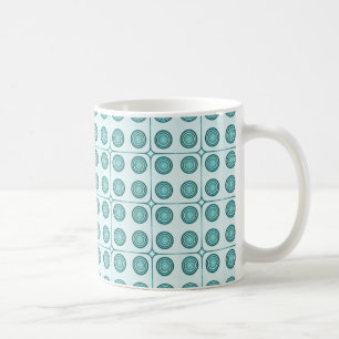 Mug Cercles de charme rétro Mug, Turquoise