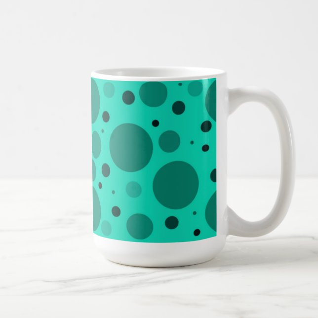Mug Cercles et points Aqua (Droite)